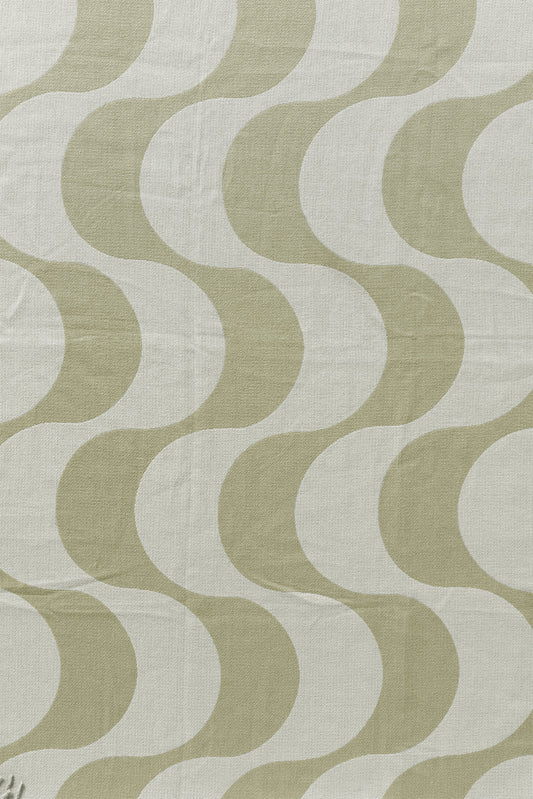 Plaid Swirl 140x180 cm - Sage Green