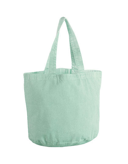 Vintage shopper met naam geborduurd
