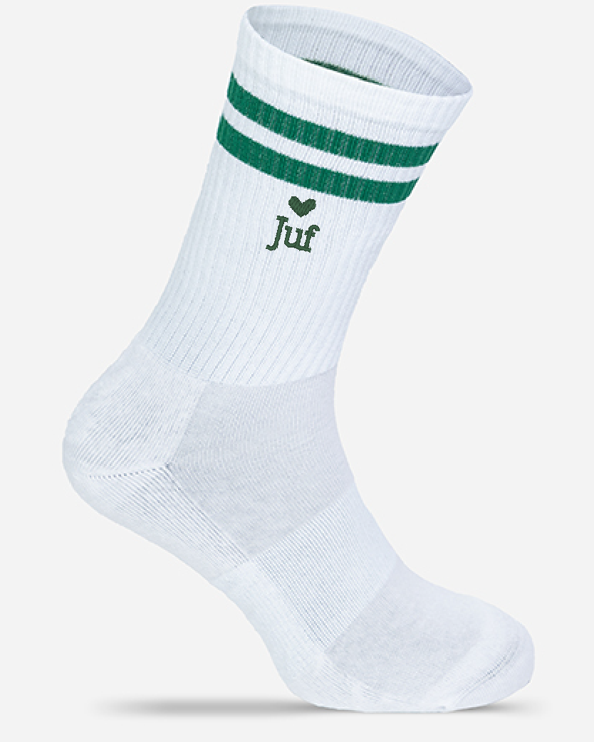 Gepersonaliseerde 'Juf' Sportsokken – Het Leukste Bedankje voor het Einde van het Schooljaar!